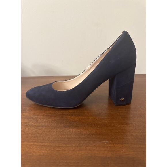 Women's Cole Haan Alanna Shoes Dark Blue Suede Pumps Size 11 - Picture 4 of 7